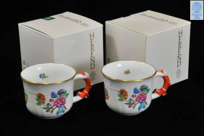 HEREND ヘレンド ヴィクトリア マンダリン カップ　2点セット　箱付き　洋食器　マグカップ　ティーカップ　珈琲　03110037-1