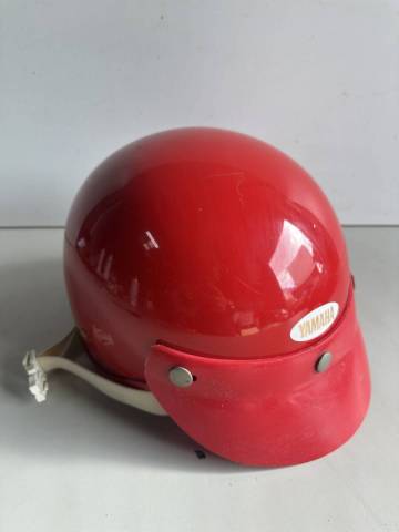 ⑤t309◆YAMAHA ヤマハ◆ヘルメット LC-1S レア 当時物 サイズ 詳細不明 昭和 レトロ コレクション レッド/赤色 バイク用品
