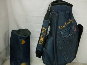  Black Clover Live LUCKY 9.0型 スポーツカート★中古★(デニム)ゴルフ キャディバック