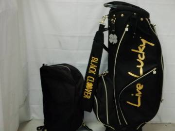 Black Clover ブラッククローバー 9.0型 アスリート スタッフ★中古★(BKxGOLD)ゴルフ キャディバック