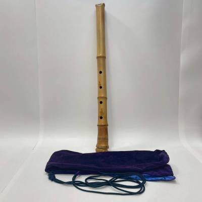 ★ 1円~【コレクター放出品】 尺八 和楽器 竹製 日本伝統文化 楽器 民族楽器 竹笛 時代物 レトロ 工芸品 袋付き K160952