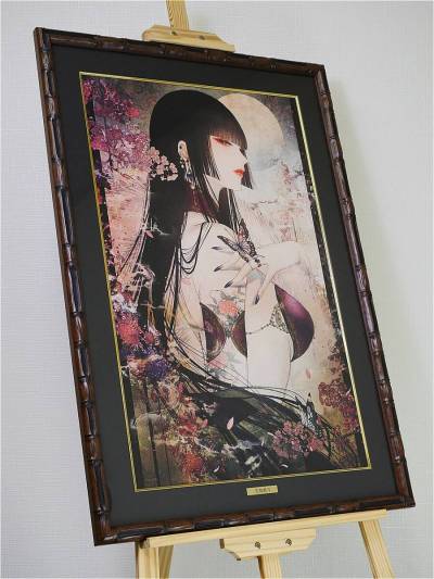 皐月惠 版画 「花鳥風月」 140/150 アールビバン ミクスドメディア