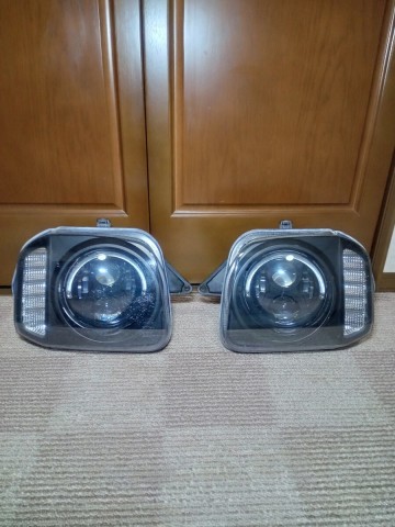 ジムニー JB23W LED ヘッドライト プロジェクター 左右　イカリング　LED リング 付き LEDウィンカー ダブル プロジェクター ヘッドライト