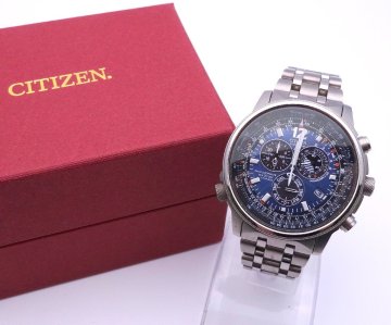 CITIZEN シチズン プロマスター E610-T010318 腕時計 エコドライブ デイト ブルー×ブラック文字盤 メンズ 付属品有/箱付 1円~　T0431