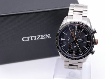 CITIZEN ATTESA アテッサ H800-A1CN206 エコドライブ 電波ソーラー ブラック文字盤 付属品有 シチズン 腕時計 1円~　K0480