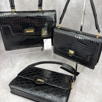 1円【高級/美品/良品】MORABITO等 3点セット クロコダイル ワニ 本革 ハンドバッグ エルベート ジーボリー センザンコウ モラビト まとめ