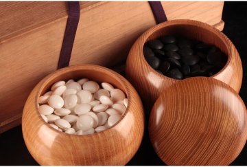 [URA]天然本蛤・那智黒石35号碁石/4-11-106　(検索)骨董/囲碁/碁笥/碁石/雪印/月印/華印/スワブテ/スワブデ