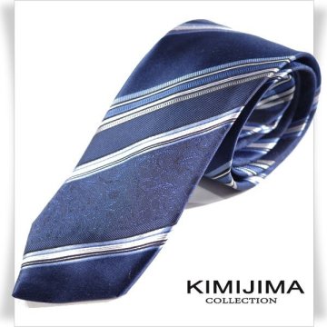 新品1円～★定価1.7万 KIMIJIMA COLLECTION 君島 キミジマ コレクション 日本製 シルク絹100％ネクタイ 織柄 正規店本物 ◆8139◆