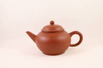 朱泥急須 砲口 水平 中国宜興紫砂壺 無傷 唐物 中国美術 時代 茶器煎茶道具 11.7*7.2*6.5cm