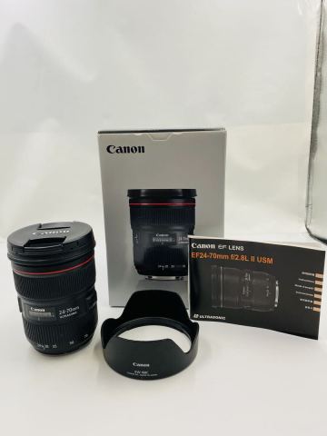 ▲ Canon キヤノン ZOOM LENS EF 24-70mm F2.8 L II USM 一眼レフ用AFレンズ カメラレンズ 箱付き