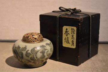 【GE】Y1125◆李朝・高麗コレクター放出品◆時代 絵高麗香炉/中国古玩 朝鮮美術 香道具 香爐 骨董品 時代品 美術品 古美術品 韓国 ow
