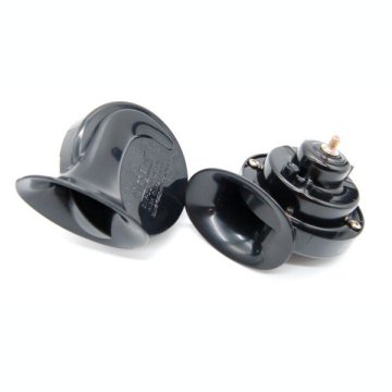 【vaps_6】爆音 ヨーロピアン 電子ホーン 《12V》 《ブラック》 快音 クラクション 送込