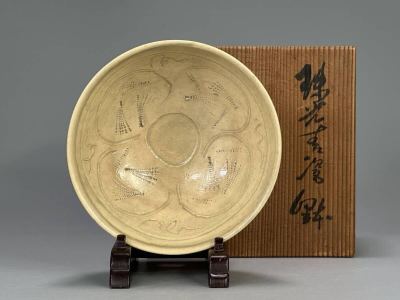 UN3-16 日本美術　蔵六　造　珠光　青磁　茶道具　茶碗　鉢　共箱　