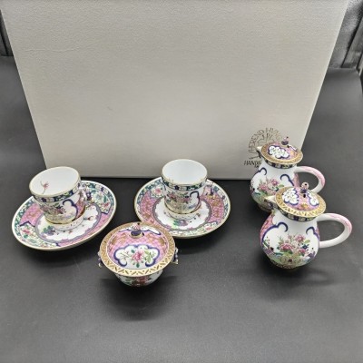 【美品/希少】ヘレンド HEREND 皇帝 エンペラー ティーセット カップ ソーサー シュガーポット ポット 手書き HAND PAINTED1826