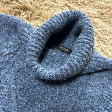 Paul Smith Collection タートルネック仕様 ネップ ダイヤアランニットセーター L ポールスミスコレクション メンズ ウールニット