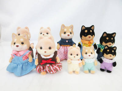 G8881【シルバニアファミリー】シバイヌファミリー キャラメルイヌファミリー etc★キャラクタードール 人形 ドールハウス★良品★