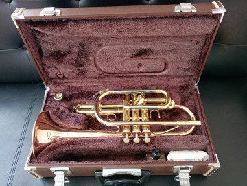 【100円スタート】NIKKAN ニッカン トランペット 管楽器 ゴールド ハードケース付き　 金管楽器 楽器 吹奏楽　マウスピース有り　 YCR3310