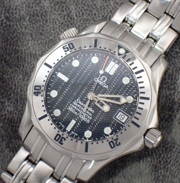 自動巻！オメガ 2552.80 シーマスター300 自動巻 時計 ボーイズ メンズ 青文字盤 3813