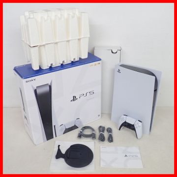 動作品 PS5 プレステ5 本体 CFI-1200A01 825GB ディスクドライブ搭載モデル PlayStation5 SONY ソニー 箱説付【20