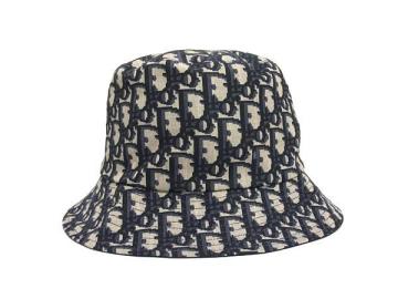 1円 ■美品■ ChristianDior ディオール トロッター リバーシブル バケットハット 帽子 レディース メンズ グレー系×ネイビー系 FH8741