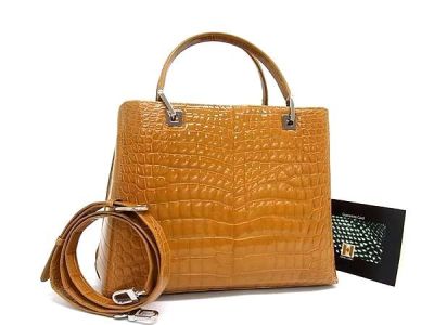 1円 ■極上■本物■新品■未使用■Maxim マキシム HENG LONG ヘンローン社 クロコダイル 2WAY ハンドバッグ ショルダー ブラウン系 BR0505