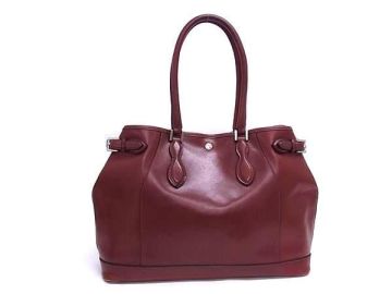 1円 ■美品■ WILDSWANS ワイルドスワンズ ドラッカー レザー トートバッグ ショルダーバッグ 肩掛けかばん メンズ ボルドー系 BM9889