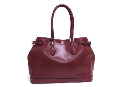 1円 ■美品■ WILDSWANS ワイルドスワンズ ドラッカー レザー トートバッグ ショルダーバッグ 肩掛けかばん メンズ ボルドー系 BM9889