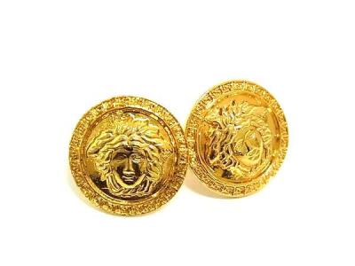 1円 ■美品■ GIANNI VERSACE　ジャンニ ヴェルサーチ メデューサ ピアス アクセサリー レディース ゴールド系 FS6191