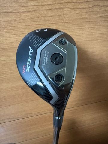 コース未使用超美品 APEX UW 2025 21度 ユーティリティ ウッド キャロウェイ（CALLAWAY）TENSEI BLACK SILVER 70 for Callaway 21度 S