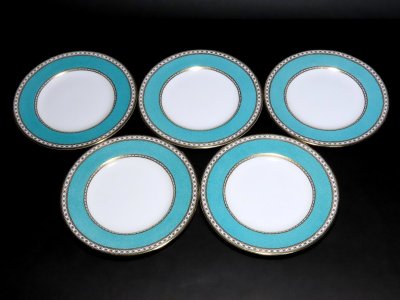 ■ウェッジウッド　　デザートプレート５枚セット　　ユーランダーパウダー　　　〈同梱対象商品〉