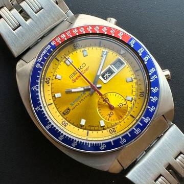 1スタ【OH済】SEIKO セイコー スピードタイマー 6139-6000/JDM 日本語 ペプシ/ビンテージ時計 1円スタート 腕時計 自動巻き 管理75