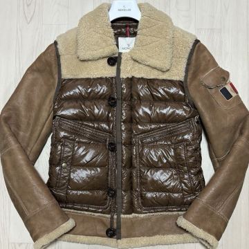 超希少/XLサイズ◎MONCLER モンクレール DELACROIX ドラクロア ムートン レザー 切り替え ダウンジャケット 歴代最高峰モデル メンズ 4