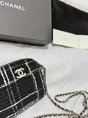 1円〜【新品未使用】CHANEL シャネル ノベルティ ショルダーバッグ ツイード ブラック チェーンショルダーバッグ2024イヤーズギフト