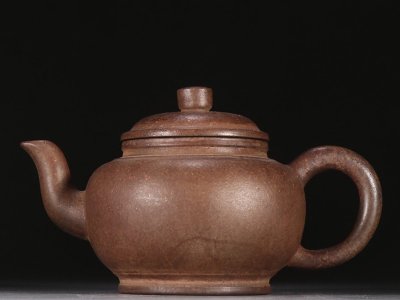 【安】清時代 清徳堂底款 素紋茶壺 宜興紫砂 常滑 朱泥急須 煎茶道具 茶壷 古董品 時代物 322