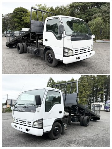 H.19 ISUZU　エルフ　セーフティーローダー　ウインチ　ラジコン付き　6速　最大積載量3000kg　16万km実走行　 1円売り切り　