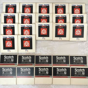 U191 TDK TAPE 150H TAPE 150H-5 185m(600ft)/Scotch MAGNETIC TAPE 150-274 6.35mm×274m まとめ売り 27点 オープンリールテープ