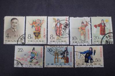 ◇希少◇中国切手　1962年　紀94　梅蘭芳舞台芸術　8種完　注文消　使用済◇②