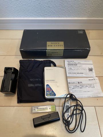 1円から即決　SONY ソニー WALKMAN WM-EX900 カセットウォークマン ポータブルカセットプレーヤー　ジャンク　箱　説明書　20周年記念