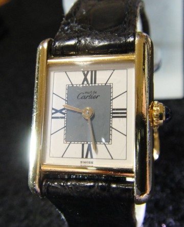 ★ Cartier Paris VERMEIL Tank Quartz ( AGENT 925 ) SWISS MADE 【 中古：電池交換済 】