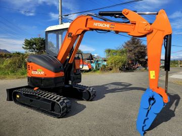HITACHI EX30UR ミニユンボ 倍速有りゴムクローラー新品ハサミ付き