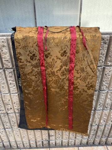 仏教美術　古い曼荼羅　細密画　チベット　ラマ教　肉筆　時代物　検)中国画 仏画　チベットタンカ 唐物　布本 マンダラ　モンゴル　インド