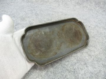 煎茶道具　無銘　古錫　煎茶盆 長方盆 検/　古玩　唐物　中国煎茶 茶心壷 茶壷 茶托 沈存周