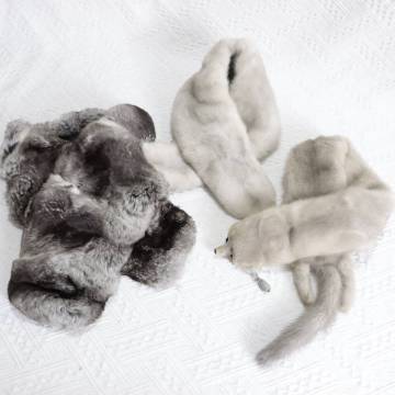 1円！【希少！最高級超希少！マフラーセット】ショール ファー リアルファー ミンク 毛皮 ティペット サファイヤミンク おまとめ3点セット