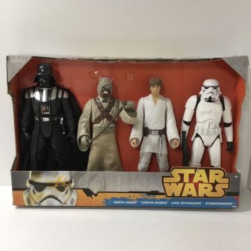 【未使用保管品】STAR WARS スターウォーズ 18インチ 約45cm フィギュア4体セット ダース・ベイダー ルーク・スカイウォーカー その他