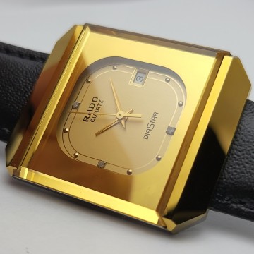 存在感有ります！　紳士用　ラドー　ダイアスター　クォーツ　外装洗浄　電池交換済　