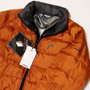 ★ヘッド HEAD 新品 メンズ アルミ 発熱 防風 防寒 厚手 中綿 保温 ブルゾン ジャケット 橙 XLサイズ [1244030A2H-44-LL]一 二 参★QWER