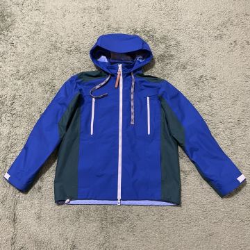 1円スタート！ 新品同様 LOEWE ロエベ マウンテン ジャケット アナグラム ブルー グリーン メンズ サイズ L フランス製 パーカー ロゴ