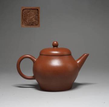 唐物 朱泥 水平 急須 宜興窯 紫砂 茶注 在銘 煎茶道具 時代物