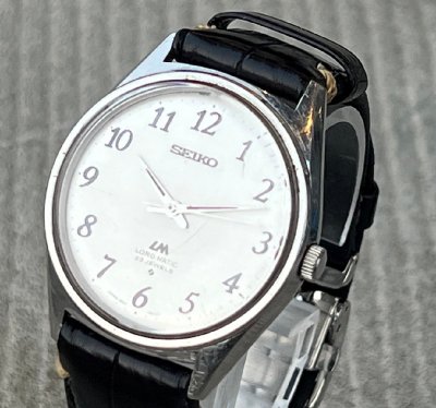 ★ セイコー SEIKO 5601-9000 LM LORD MATIC ロードマチック 23石 腕時計 自動巻 シルバー文字 メンズ
