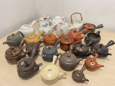 まとめ売り 急須 茶器 常滑焼 茶道具 煎茶道具 陶器 朱泥 萬古焼 在銘 湯呑 アンティーク コレクション 現状品